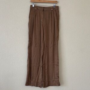 Mossimo Dutti Wide Leg, Mid Rise Crinkle Trousers